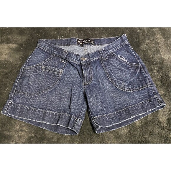 Kiang Brasil Denim Jean Shorts Women’s Sz 38 (US 4/6) Blue 100% Cotton 5" Inseam - Picture 2 of 11